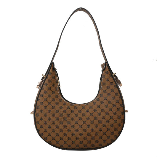 Bolso Bandolera Occidental Estilo Crescent con Estampado - Image 5