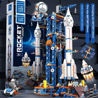 Juego de Construcción Cohete Espacial - Bloques Armables Puzzle Educativo - Image 6
