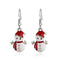 Brincos Quentes de Natal de Boneco de NeveBrincos Quentes de Natal de Boneco de Neve KC dourado Vermelho Verde