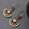 Creative Flower Fashion Retro Alloy Round Earrings Estilo D