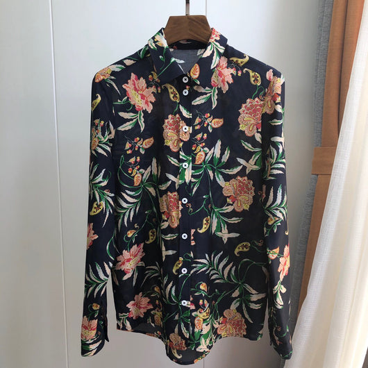 Camisa Manga Larga con Estampado Floral - Image 11