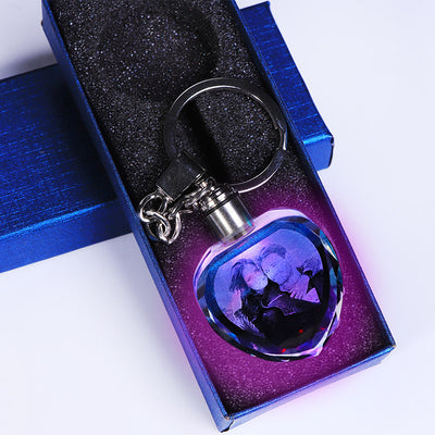 Llavero de Cristal Personalizado con Foto y Luz LED - Regalo Familiar - Image 5