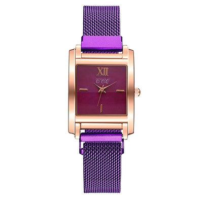 Reloj de Cuarzo Elegante Oro Rosa con Esfera Cuadrada Versátil - Image 9