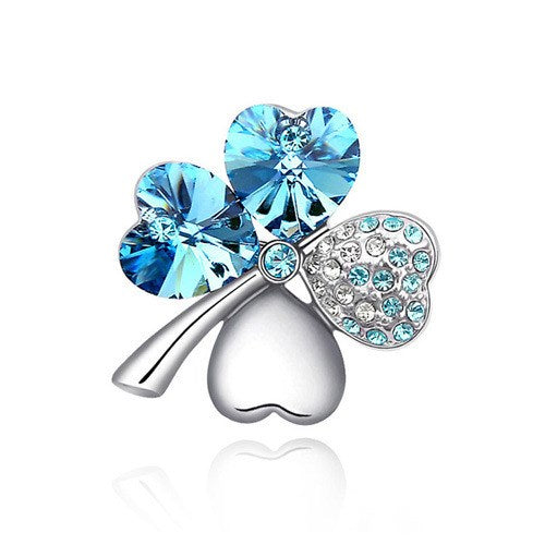 Broche Trébol de Cuatro Hojas con Diamantes - Image 8