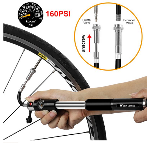 Bomba de Aire Manual para Bicicleta WEST BIKING - Image 4