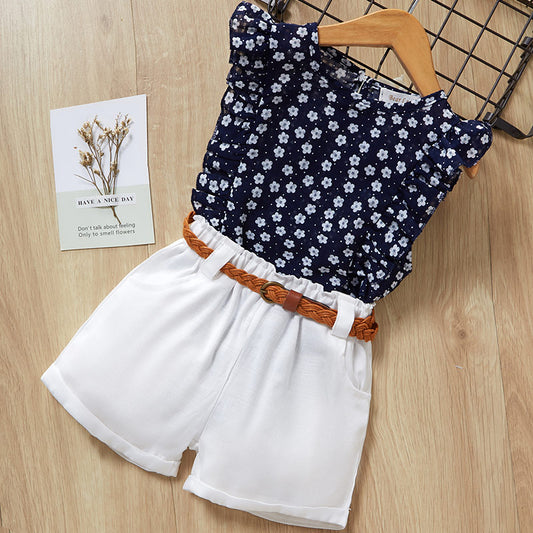 Conjunto Infantil de Niña: Playera y Pantalón Cómodo