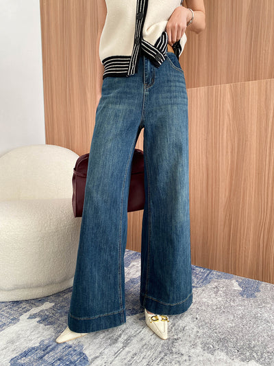 Jeans Talle Alto Elásticos Lavados con Corte Amplio y Cintura Ajustada - Image 13