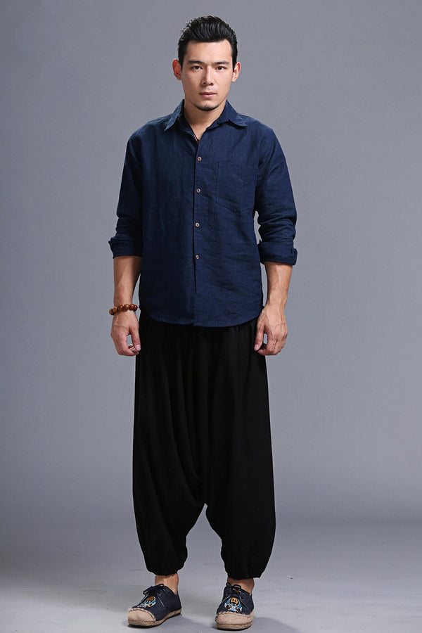 Pantalones Harem Cómodos para Hombre - Estilo Moderno y Relajado