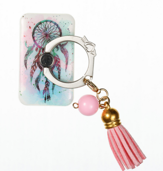 Anillo Soporte para Teléfono con Borlas Metálicas Pintadas a Mano - Image 13