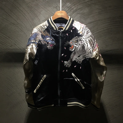 Chaqueta Reversible de Doble Cara con Bordados para Hombre - Image 17