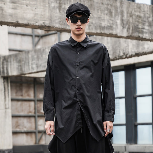 Camisa Manga Larga Irregular para Hombre