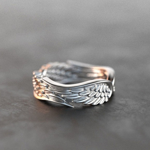 Anillo de Alas de Ángel con Plumas