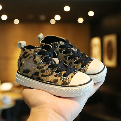 Zapatillas Altas de Lona con Estampado Leopardo para Bebé - Image 6