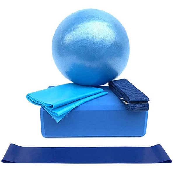 Juego de 5 Piezas para Yoga: Bloques de Espuma y Correa de Estiramiento