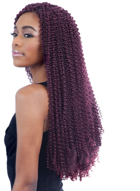 Peluca Larga Rizada Negra con Trenzas - Image 2