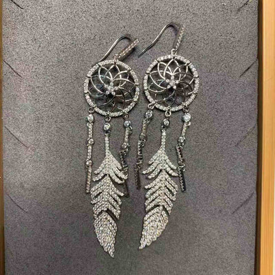 Aretes Largos Atrapasueños con Borlas y Plumas - Collar y Pulsera - Image 6