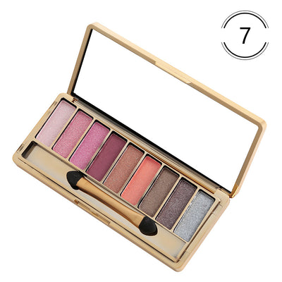 Paleta de Sombras 9 Colores Mate y Brillante - Maquillaje Nude Profesional - Image 9