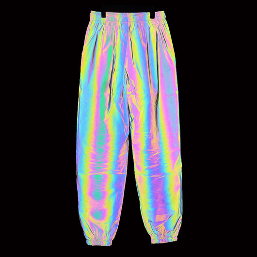 Pantalones Jogger Reflectantes de Siete Colores para Hombre - Estilo Hip Hop y Street Dance Unisex