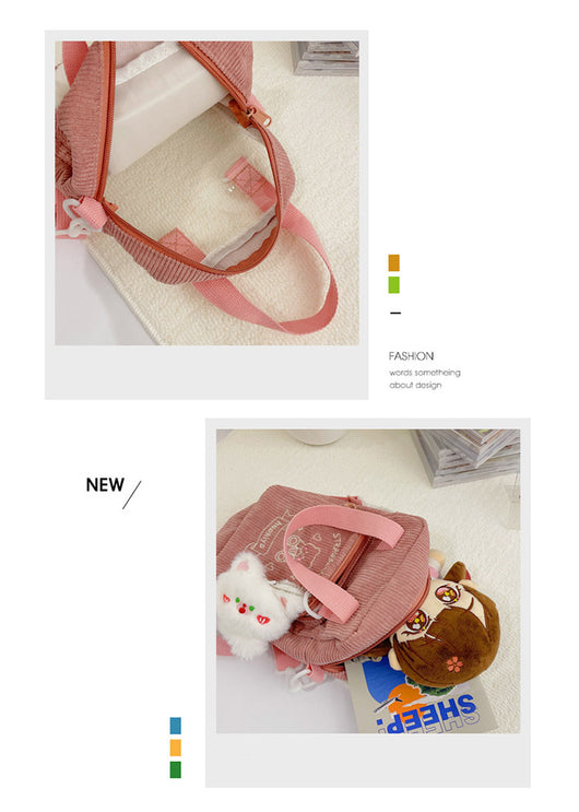 Bolso de Hombro Corduroy Soft Girl - Diseño Adorable y Funcional - Image 14