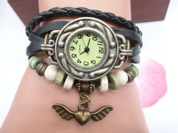 Reloj Pulsera con Colgante Corazón Volador Estilo Vintage Casual - Image 16