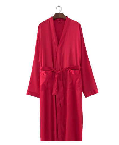 Cardigan Tipo Seda para Casa - Bata Larga de Descanso para Hombre - Image 30