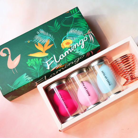 Esponja de Maquillaje en Forma de Gota - Set de Regalo Profesional