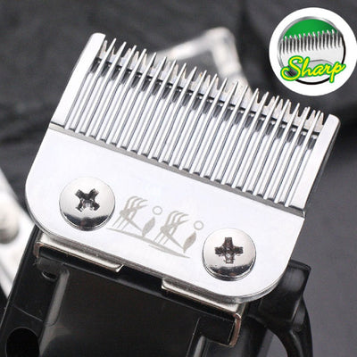 Black electric hair clipper with a silver blade, digital display showing '100', and a hanging loop. - Image 3