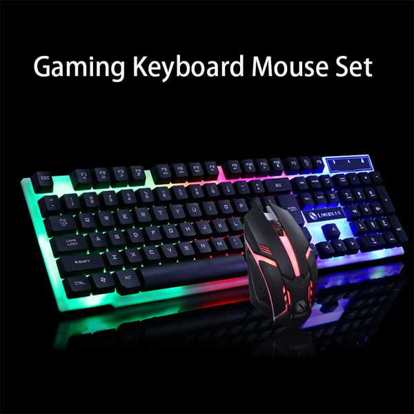 Set Teclado y Ratón Gaming GTX300 con Iluminación RGB para LOL