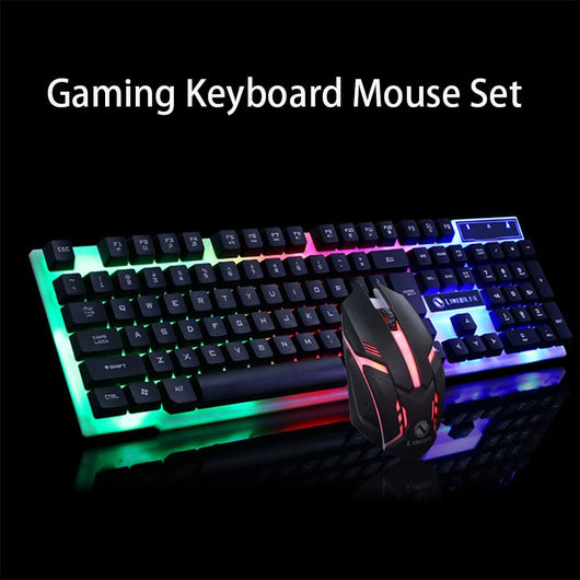 Set Teclado y Ratón Gaming GTX300 con Iluminación RGB para LOL