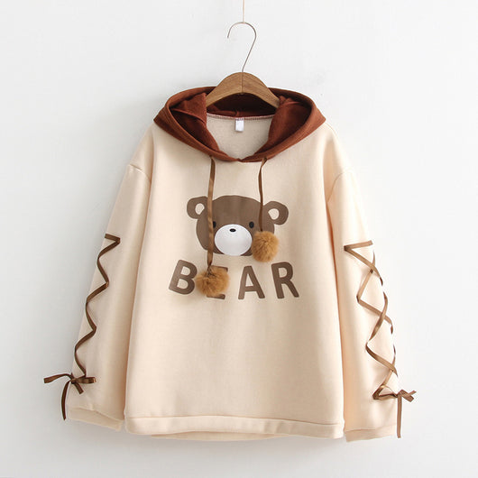 Sudadera con capucha estampado oso para niño - Image 11