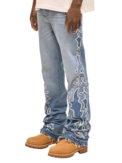 Jeans Anchos para Hombre con Diseño Degradado - Image 10
