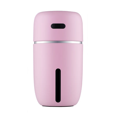Black portable humidifier with a silver band, a power button, and a water level indicator, suitable for car or home. - Image 8