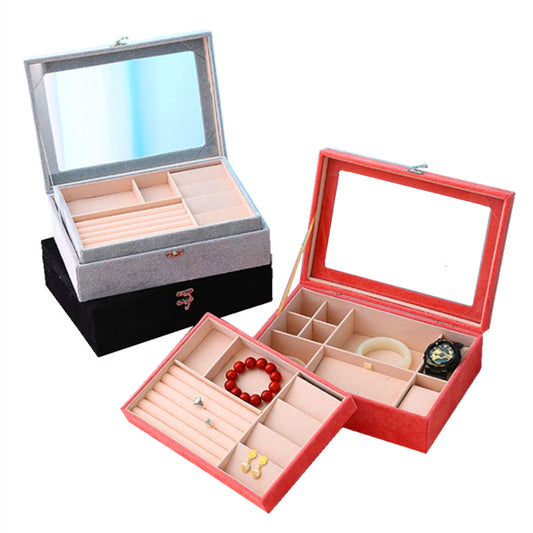 Caja Organizadora de Joyas Ice Flower con Terciopelo - Almacenamiento Elegante para Todas tus Piezas