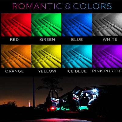 Luces LED Ambientales para Auto - 4 en 1 Multicolor - Image 4