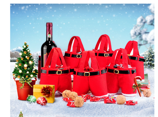 Bolsa de Regalo Navideña Roja - Bolsas para Dulces y Bodas