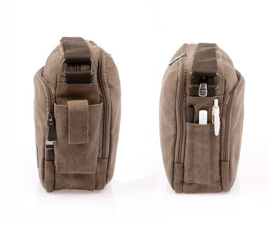 Bolsa de Lona Vintage para Hombre - Maletín Ejecutivo Retro - Image 12