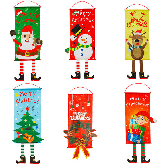 Decoraciones Navideñas: Cortinas, Banderas y Adornos Colgantes