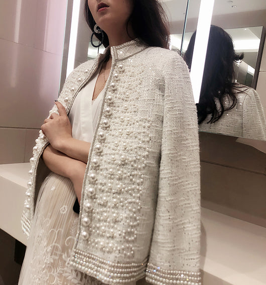 Chaqueta Elegante con Lentejuelas de Perla - Image 4