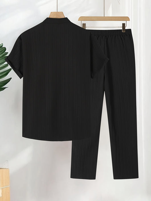 Traje de Playa Multicolor para Hombre - Camisa Casual de Manga Corta - Image 34