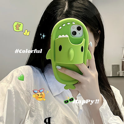 Funda Protectora Tiburón Divertido para iPhone 11, 12, 13, 14 Pro Max - Silicona Suave Antigolpes - Image 3