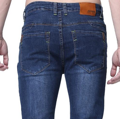 Jeans Slim Straight con Cintura Cómoda y Tela Elástica - Image 3