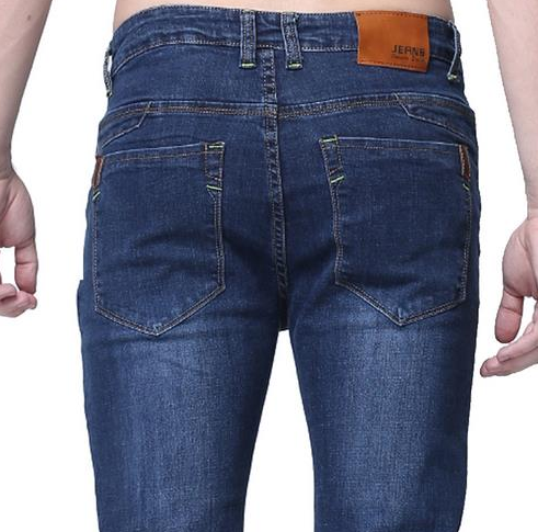 Jeans Slim Straight con Cintura Cómoda y Tela Elástica - Image 3