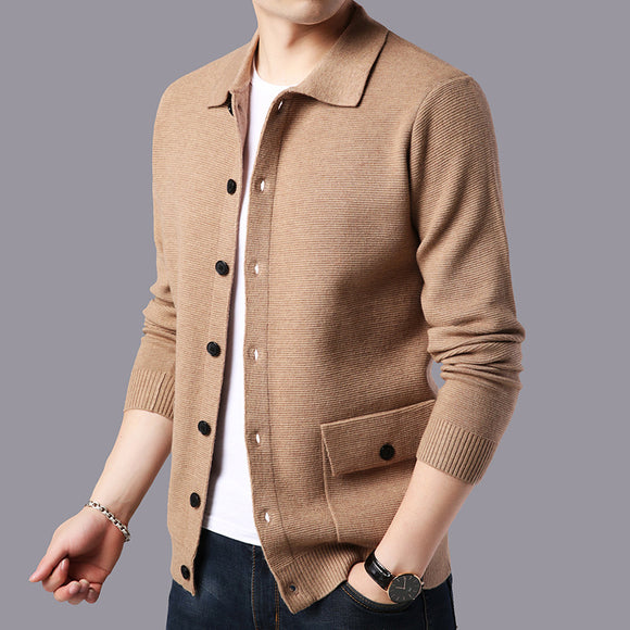 Cardigan de Lana para Hombre con Solapas