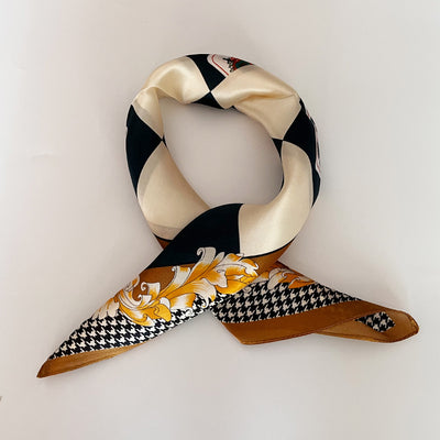 Pañuelo de Seda Cuadrado para Mujer - Diseño Estampado Versátil Primavera Verano - Image 6