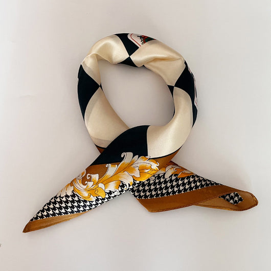 Pañuelo de Seda Cuadrado para Mujer - Diseño Estampado Versátil Primavera Verano - Image 6
