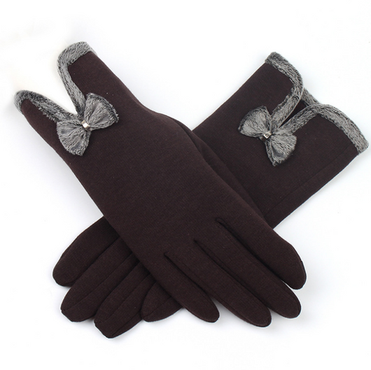 Guantes Térmicos de Invierno para Mujer con Pantalla Táctil y Lazo Decorativo - Image 5