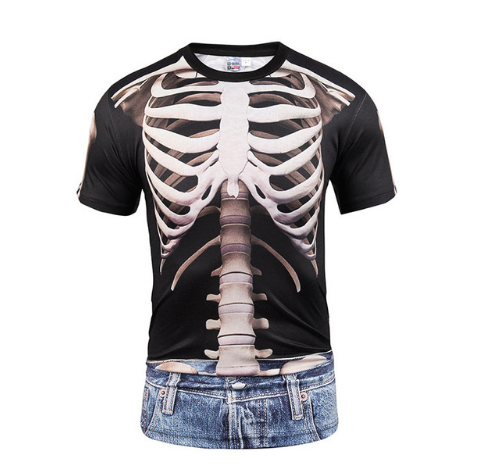 Chaleco Hip Hop Falso con Camiseta Slim Fit Manga Corta para Hombre - Image 7