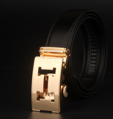 Cinturón de Cuero para Hombre con Hebilla de 8 Caracteres - Estilo Casual Moderno - Image 16