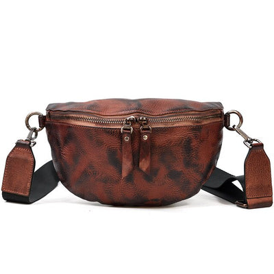 Bolsa de Cuero Pintada a Mano - Estilo Retro para Mujer - Image 14