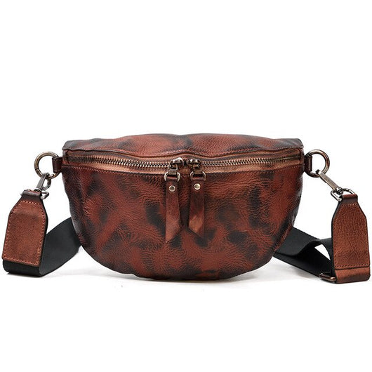 Bolsa de Cuero Pintada a Mano - Estilo Retro para Mujer - Image 14